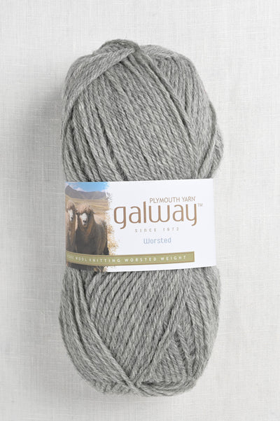 plymouth galway worsted 702 light grey heather