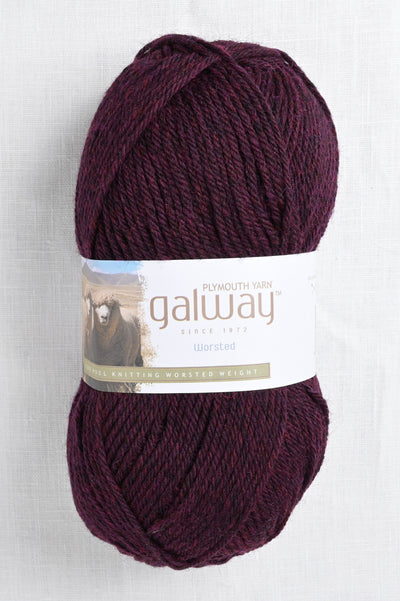 plymouth galway worsted 758 red wine heather