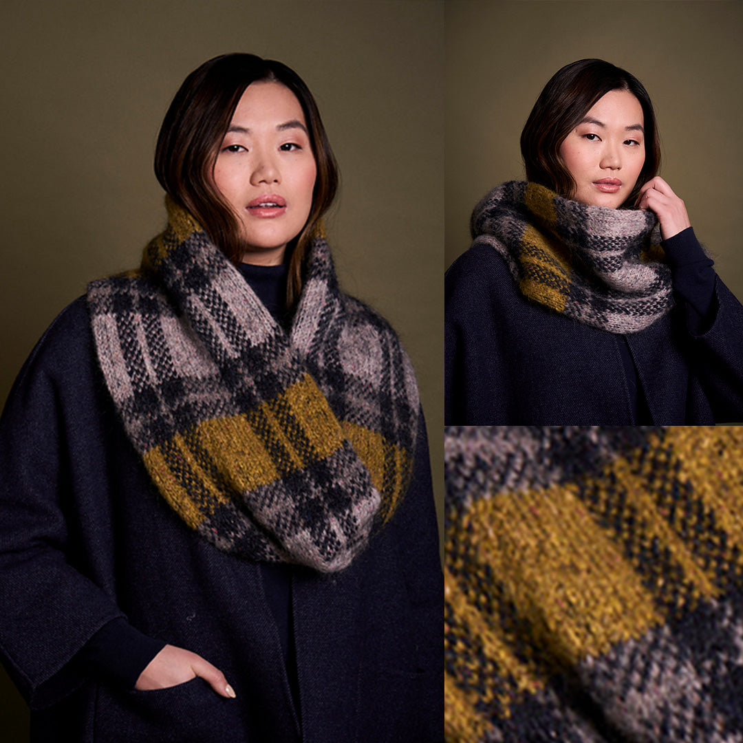 The Drizzle Cowl in Rowan Tweed Haze