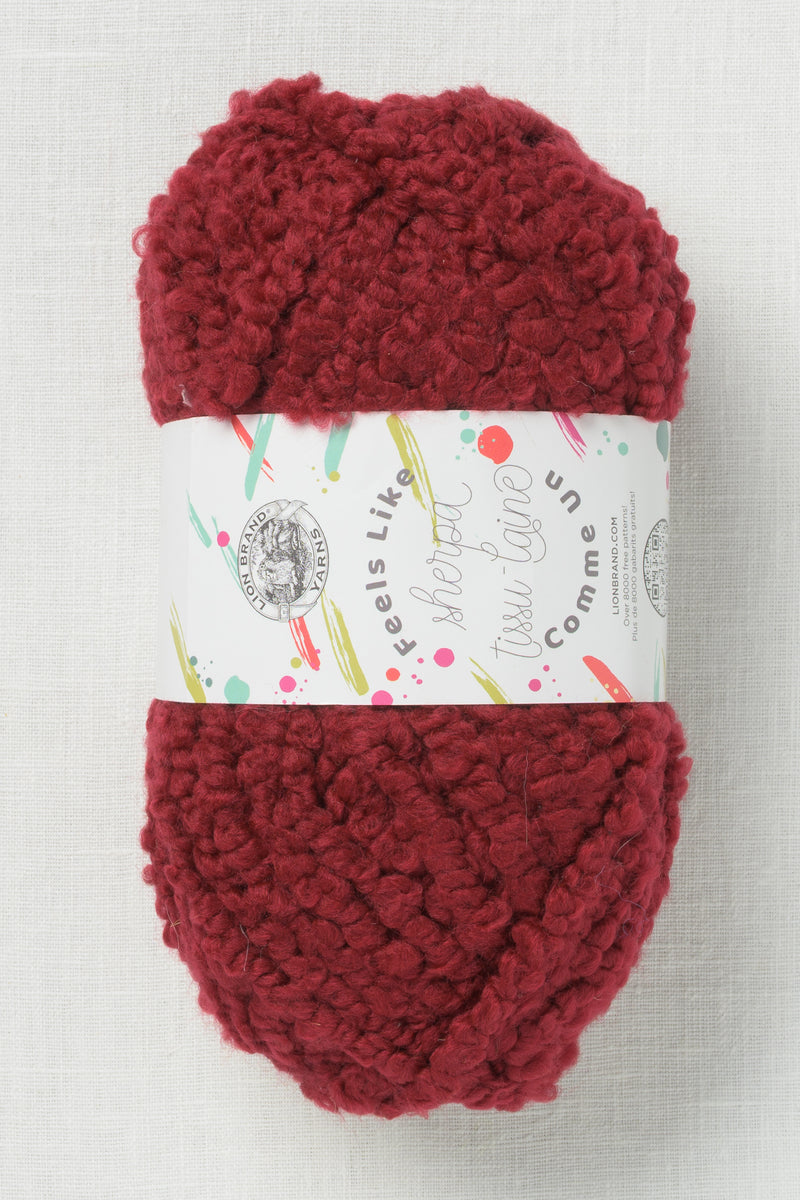 Lion Brand Feels Like Sherpa 148AI Burgundy