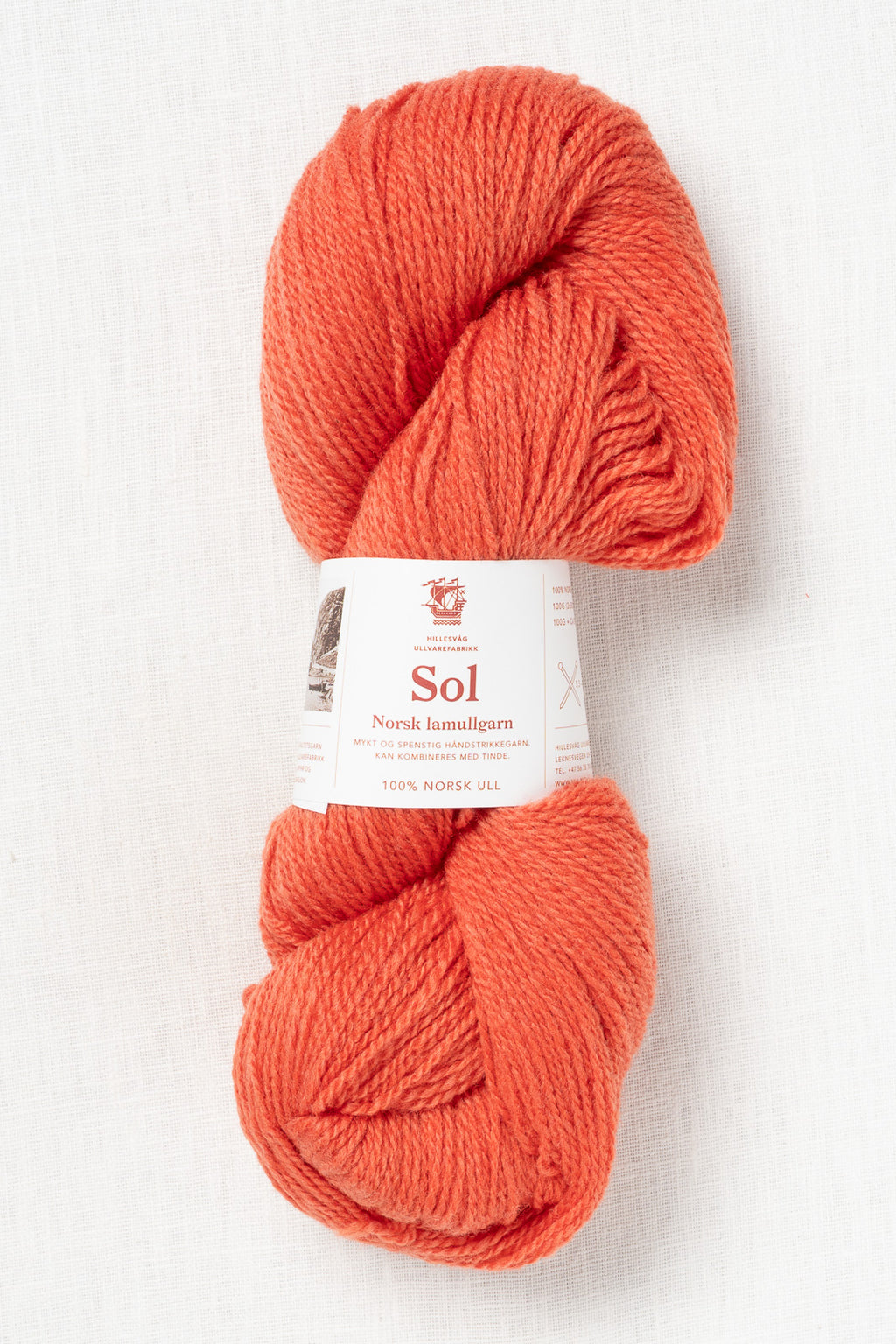 【新品】25AW Indian Hill knitting Service 40 Hillesvåg Sol 405 Reddish Orange – Wool and Company