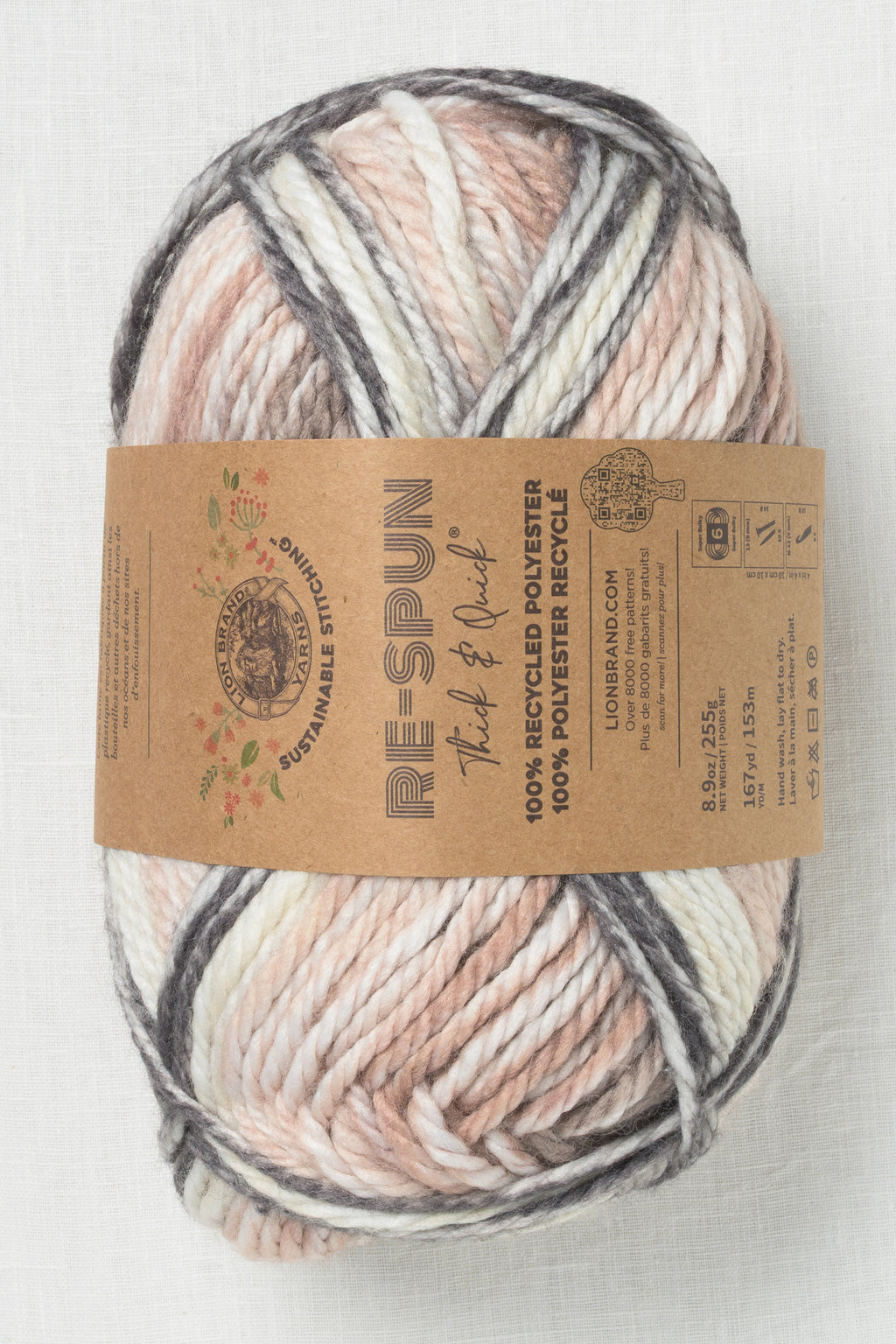 Lion Brand Re-Spun Thick & Quick 205AG Sable