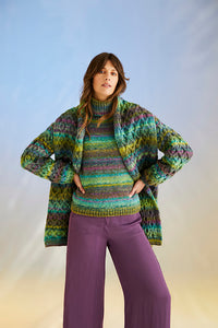 10706 Kelp Sleeve Sweater & Scarf by Sirdar