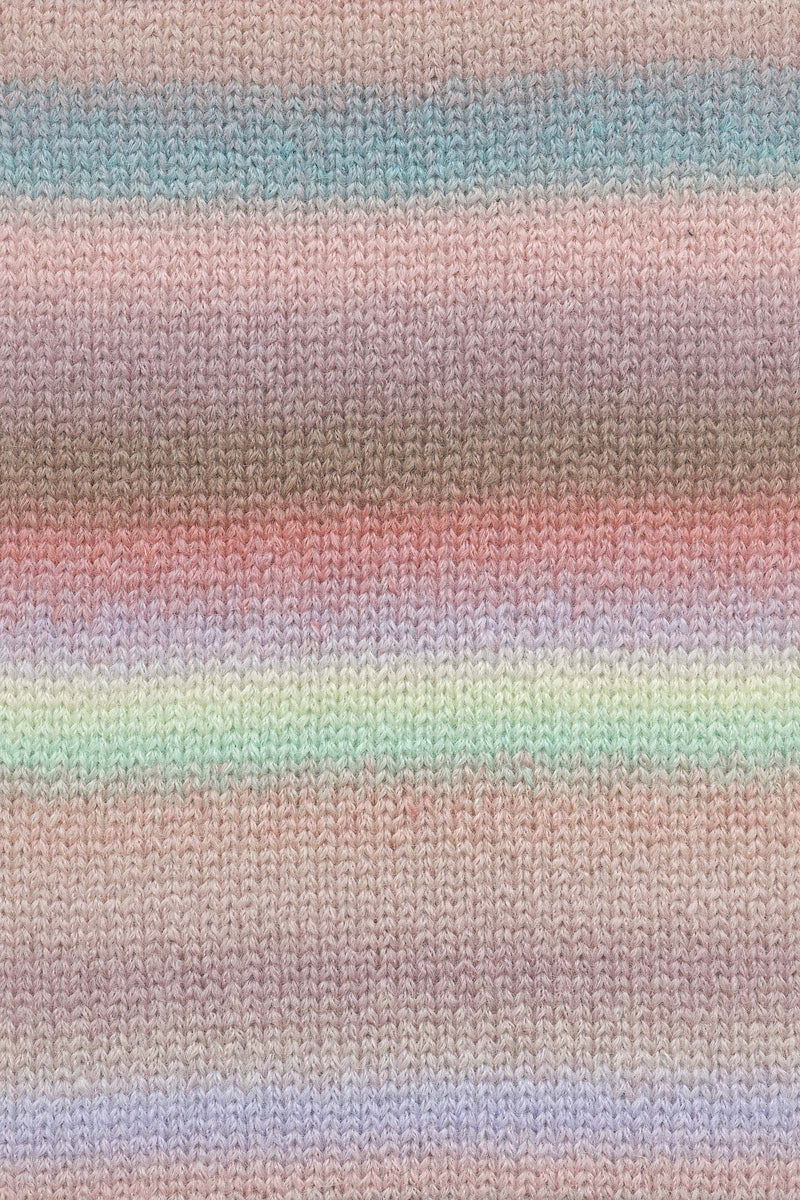 Lang Yarns Harmony 8 Salmon Brown Green Purple swatch