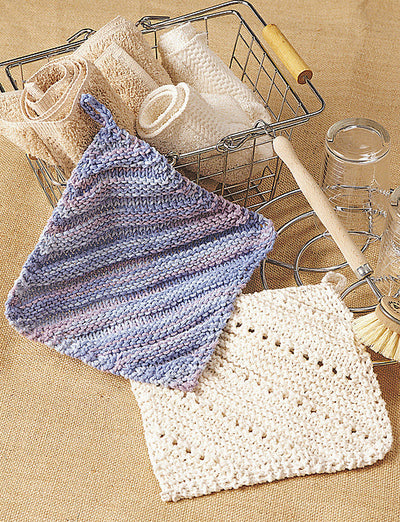 Eyelet and Ridge Knit Dishcloths