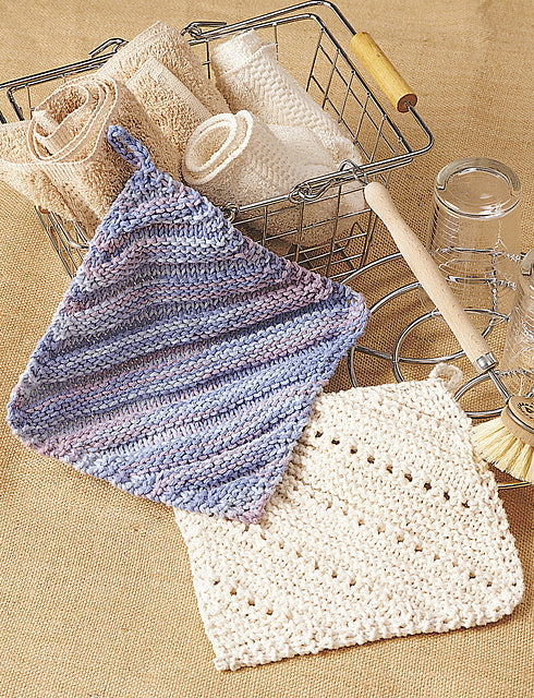 Eyelet and Ridge Knit Dishcloths
