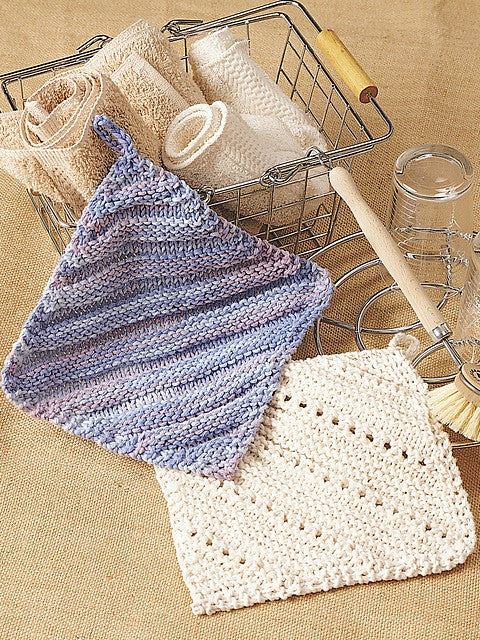 Simple Ridge & Eyelet Dishcloth by Lily Sugar'n Cream and Bernat Design Studio