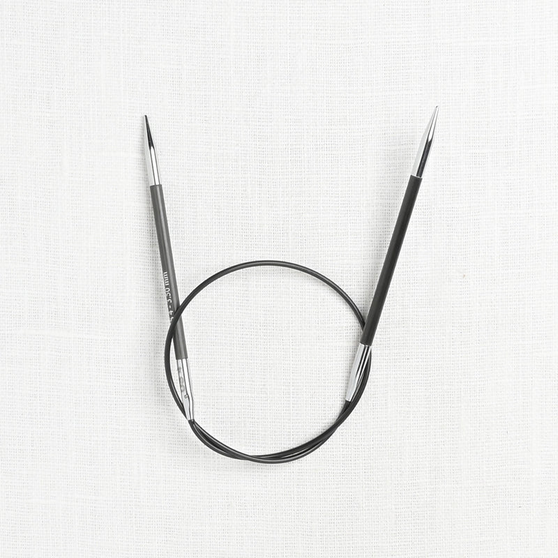 Kit Ferri Con Cavo Sostituibile Ferri Da Maglia Circolari Intercambiabili Guclud, 40 E 60 Cm, Misura US 8 (5 Mm), In Alluminio, Per Cappelli E Calzini Ferri Punte Semi-affilate