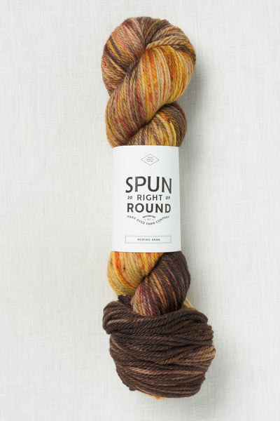 Spun Right Round Merino Aran Maple