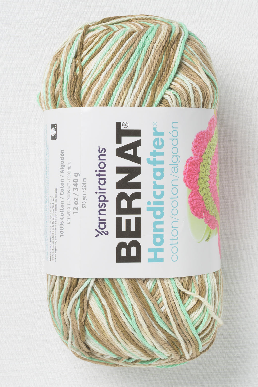 Bernat Handicrafter Cotton Prints and Ombres 340g Surf Sand