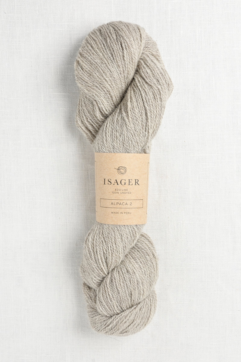 Isager Alpaca 2 E2S Light Grey Heather Undyed