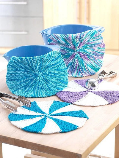 Beach Ball Dishcloths by Lily Sugar'n Cream and Bernat Design Studio