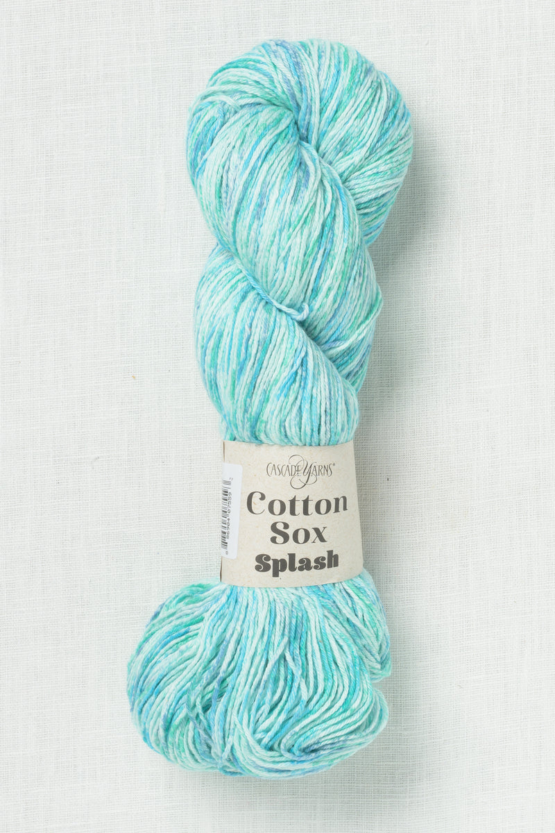 Cascade Cotton Sox Splash 406 Blue n' Green