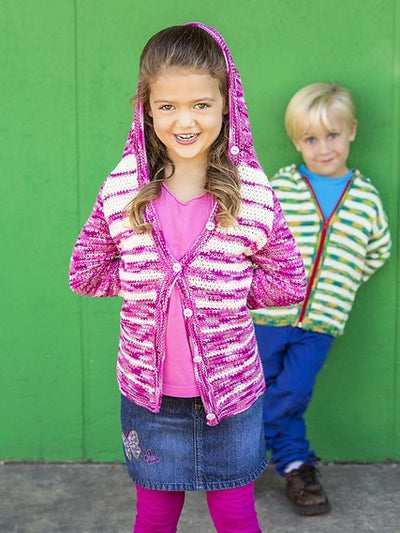 Fading Stripe Button Hoodie by Universal Yarn