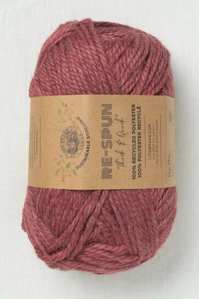 Lion Brand Re-Spun Thick & Quick 114S Dark Cherry