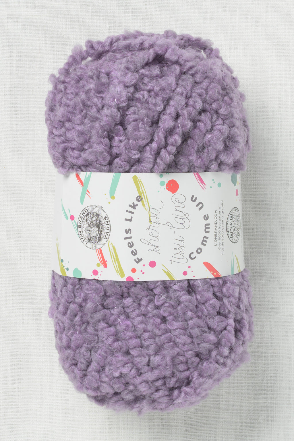 Lion Brand Feels Like Sherpa 144AE Lavender Mist