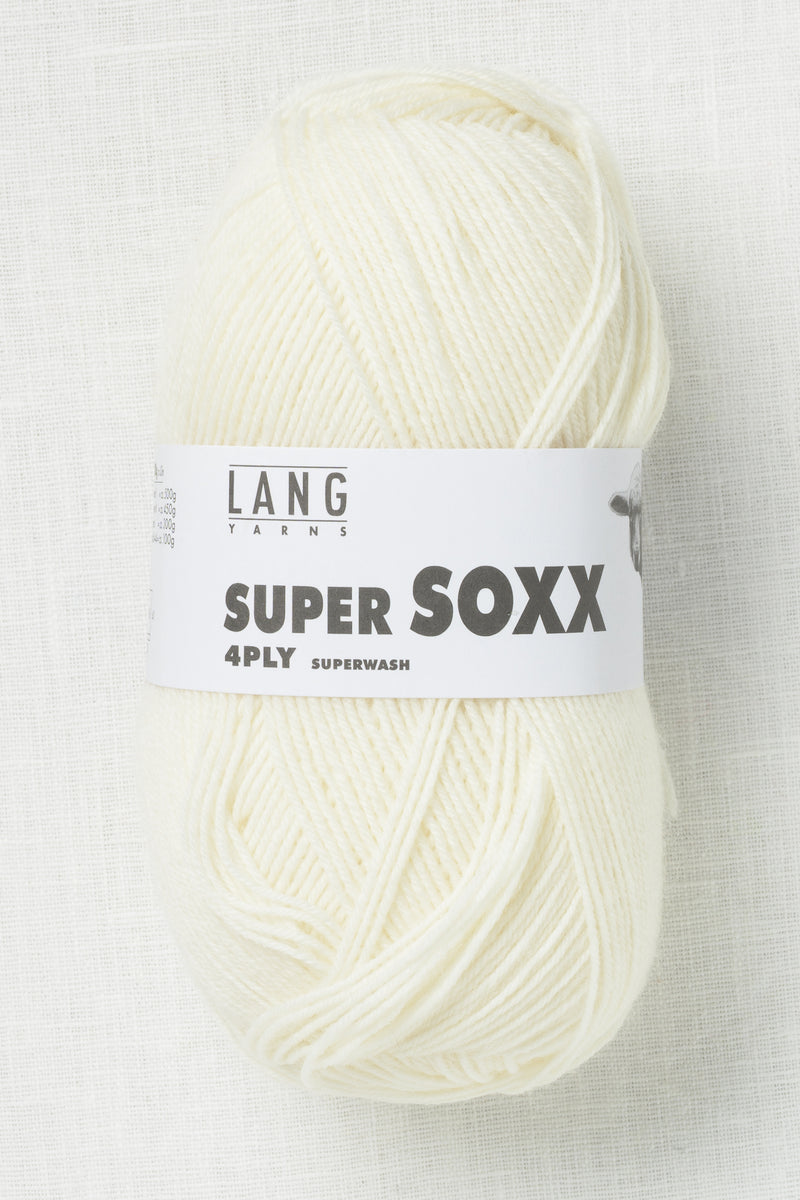 Lang Yarns Super Soxx 4Ply 94 Off White