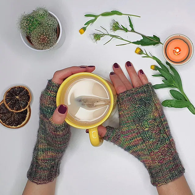 Hold On Tight Fingerless Mitts by Antonia Cavaliere