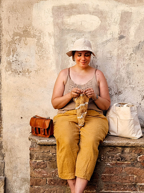 Hyacinth Bucket hat by Sari Nordlund