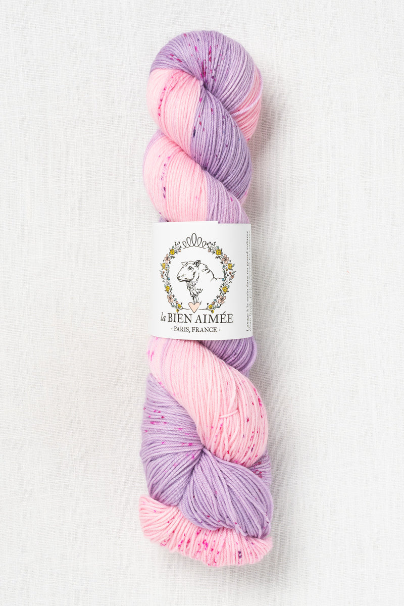 La Bien Aimee Merino Super Sock High Key Purple