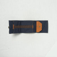 Lykke Taylor 3.5" Belt Closure Needle Case Denim with Camel Accent