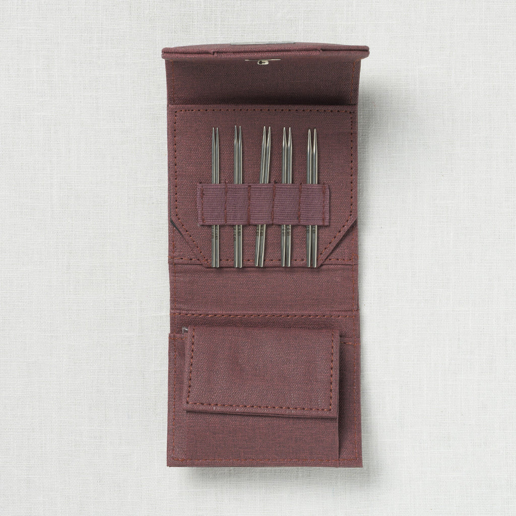Lykke Flight 3.5" Interchangeable Mini Needle Set, US 0-2.5, Maroon