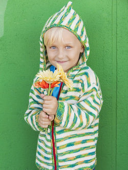 Zipper Stripe Hoodie by Universal Yarn