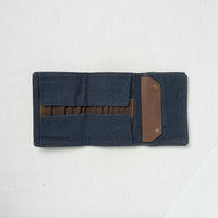 Lykke Taylor 5" Belt Closure Needle Case Denim with Chocolate Accent