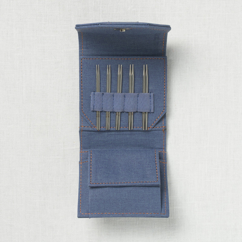 Lykke Flight 3.5" Interchangeable Mini Needle Set, US 0-2.5, Denim