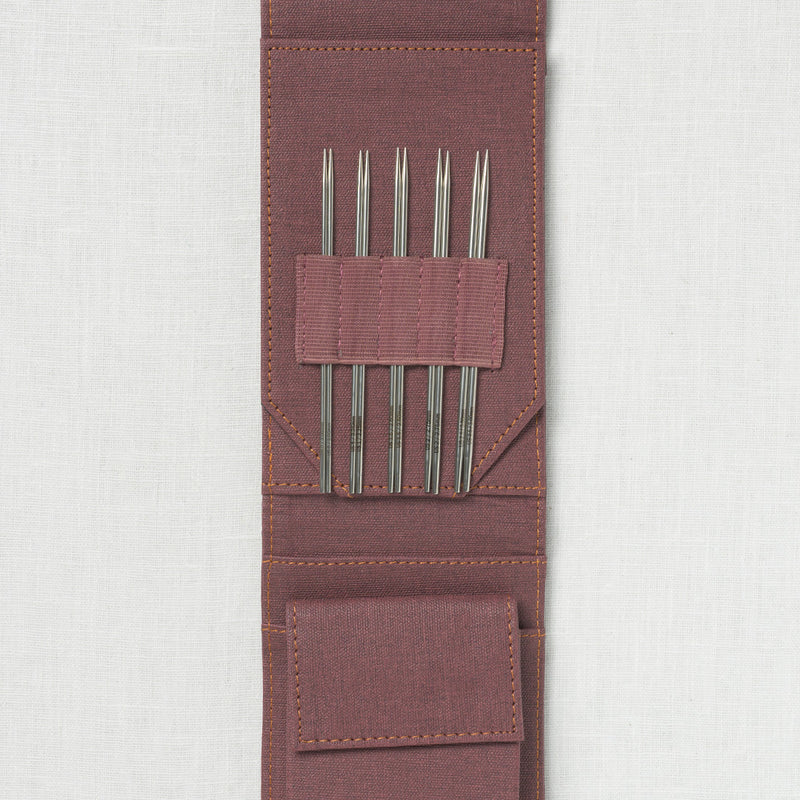 Lykke Flight 5" Interchangeable Mini Needle Set, US 0-2.5, Maroon