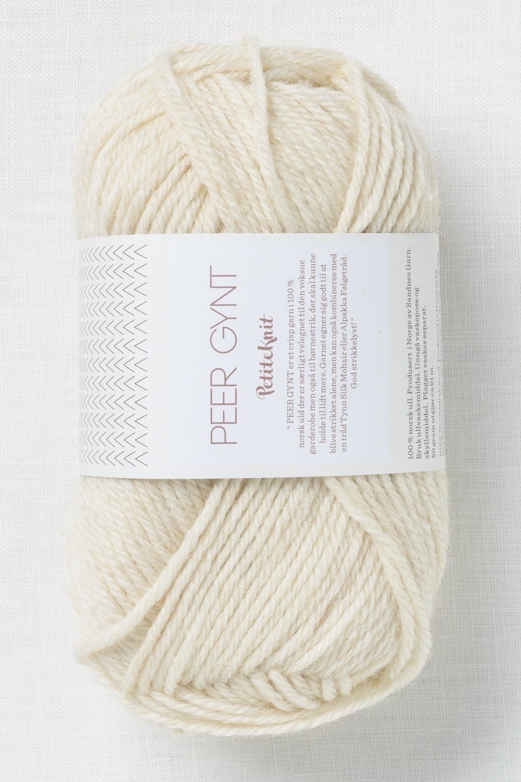 Sandnes Garn Peer Gynt 1016 Milk Melange (PetiteKnit Color Palette)