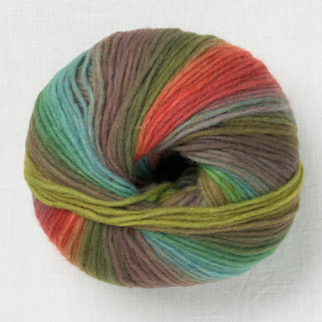 Lang Yarns Cloud 20 Dark Green Olive Light Blue Red