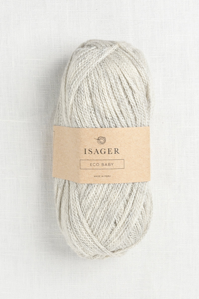 Isager Eco Baby E2S Light Grey Heather Undyed