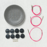 Lykke Blush 3.5" Interchangeable Circular Needle Set, Crimson Denim Case