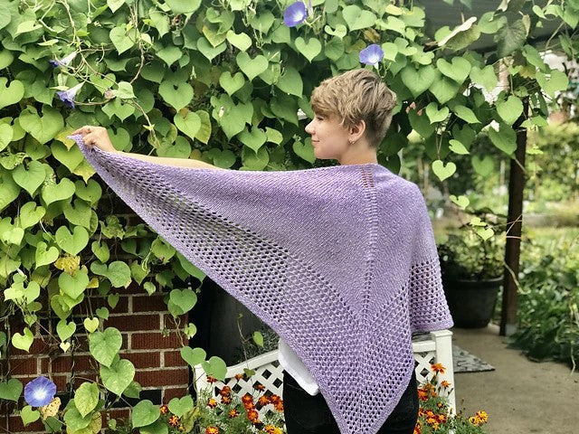 3371 Lace Bordered Shawl by Plymouth Yarn Design Studio
