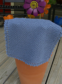 Picot-Edge Baby Blanket & Washcloth by Churchmouse Yarns and Teas