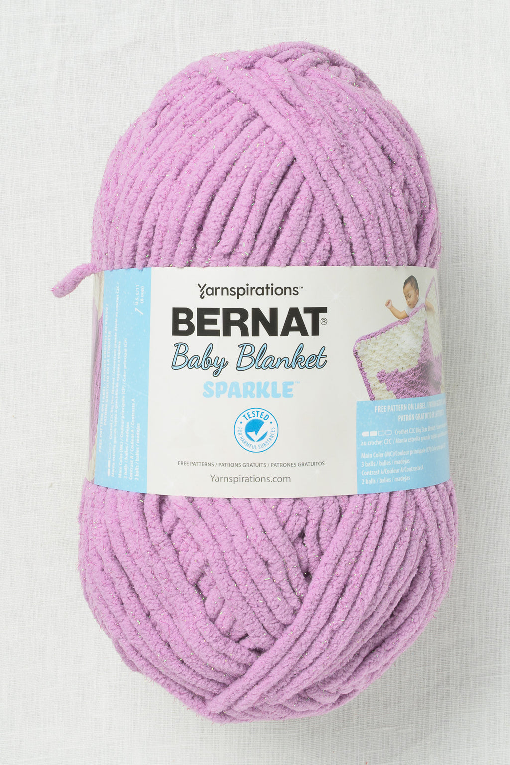 Bernat Baby Blanket Sparkle Planetary Purple Sparkle