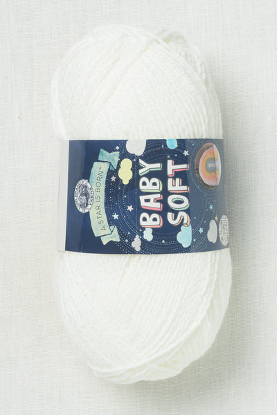 Lion Brand Baby Soft 200C Baby White