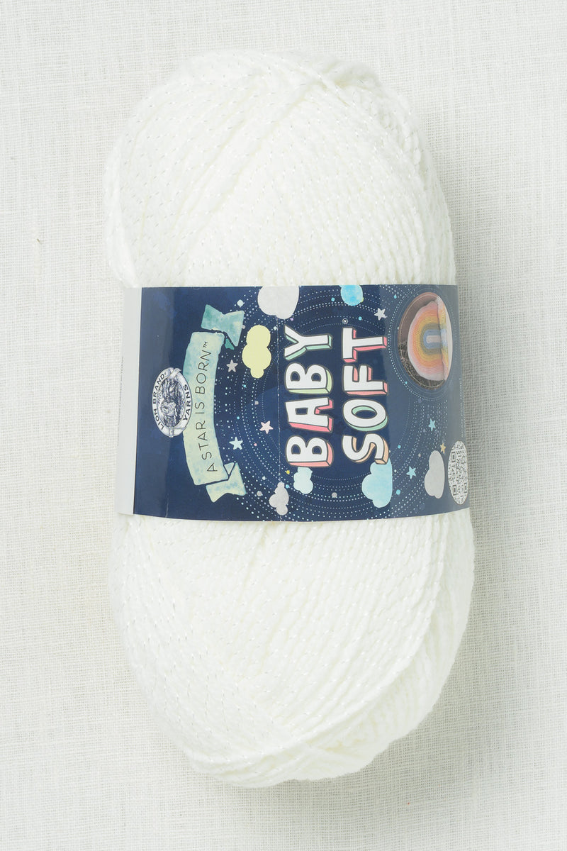 Lion Brand Baby Soft 200C Baby White