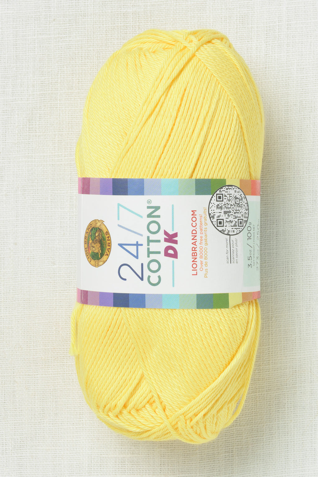 Lion Brand 24/7 Cotton DK 157AH Lemon Drop – Wool and Company