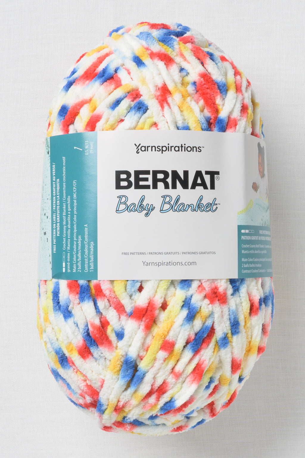 Bernat Baby Blanket Big Ball Primary Dot