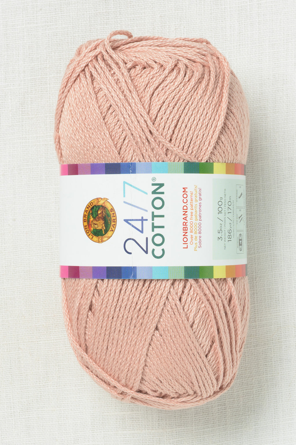 Lion Brand 24/7 Cotton 123AZ Beechnut