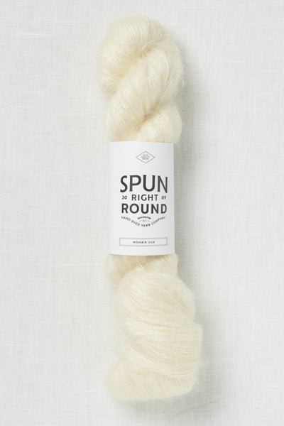 Spun Right Round Mohair Silk Lace Bone