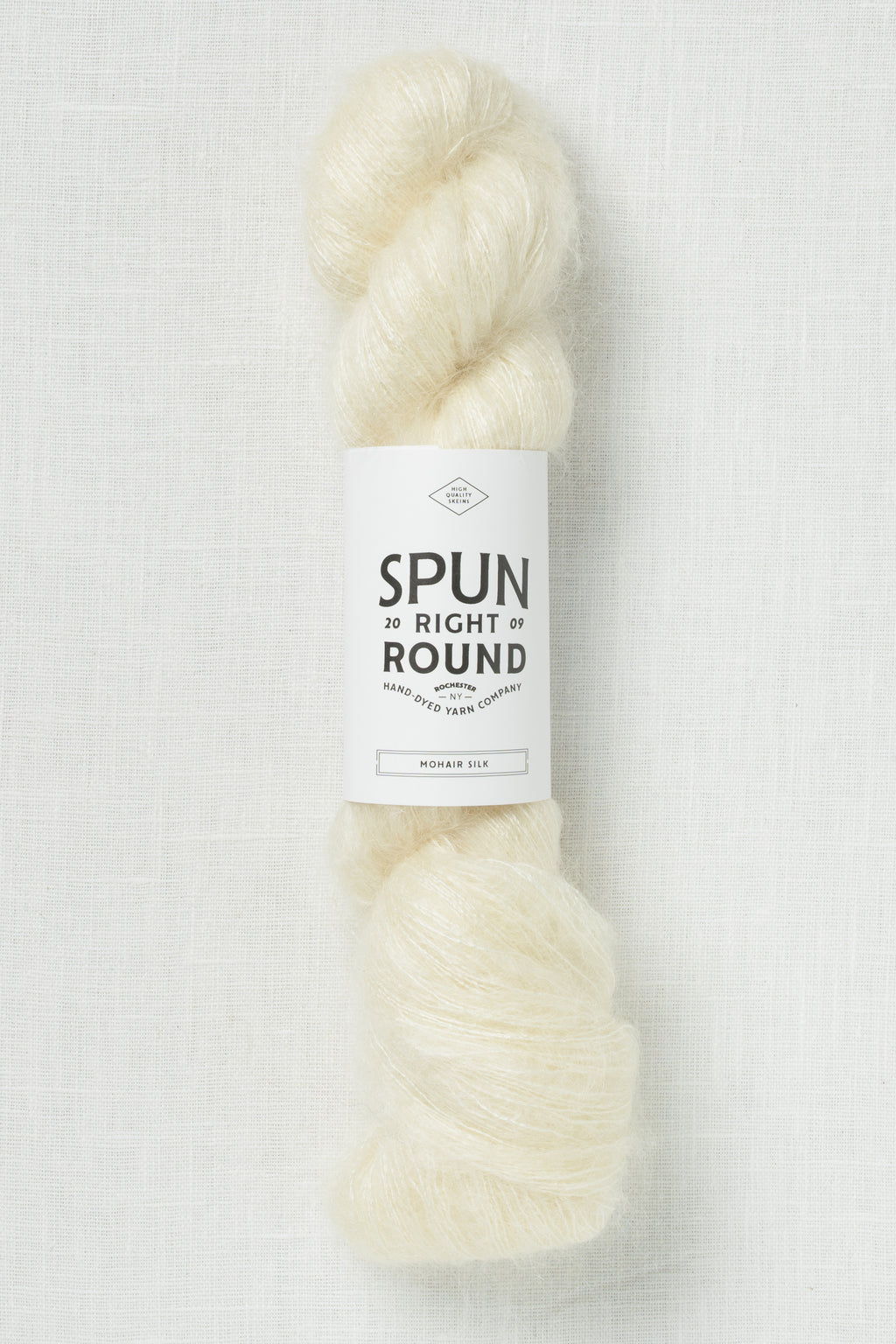 Spun Right Round Mohair Silk Lace Bone