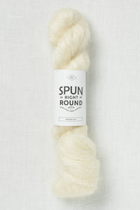 Spun Right Round Mohair Silk Lace Bone