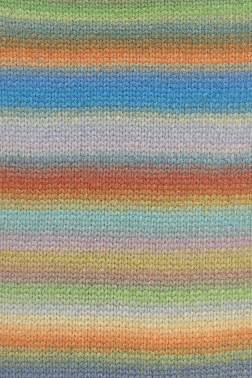 Lang Yarns Cloud 21 Blue Orange Green Pink swatch