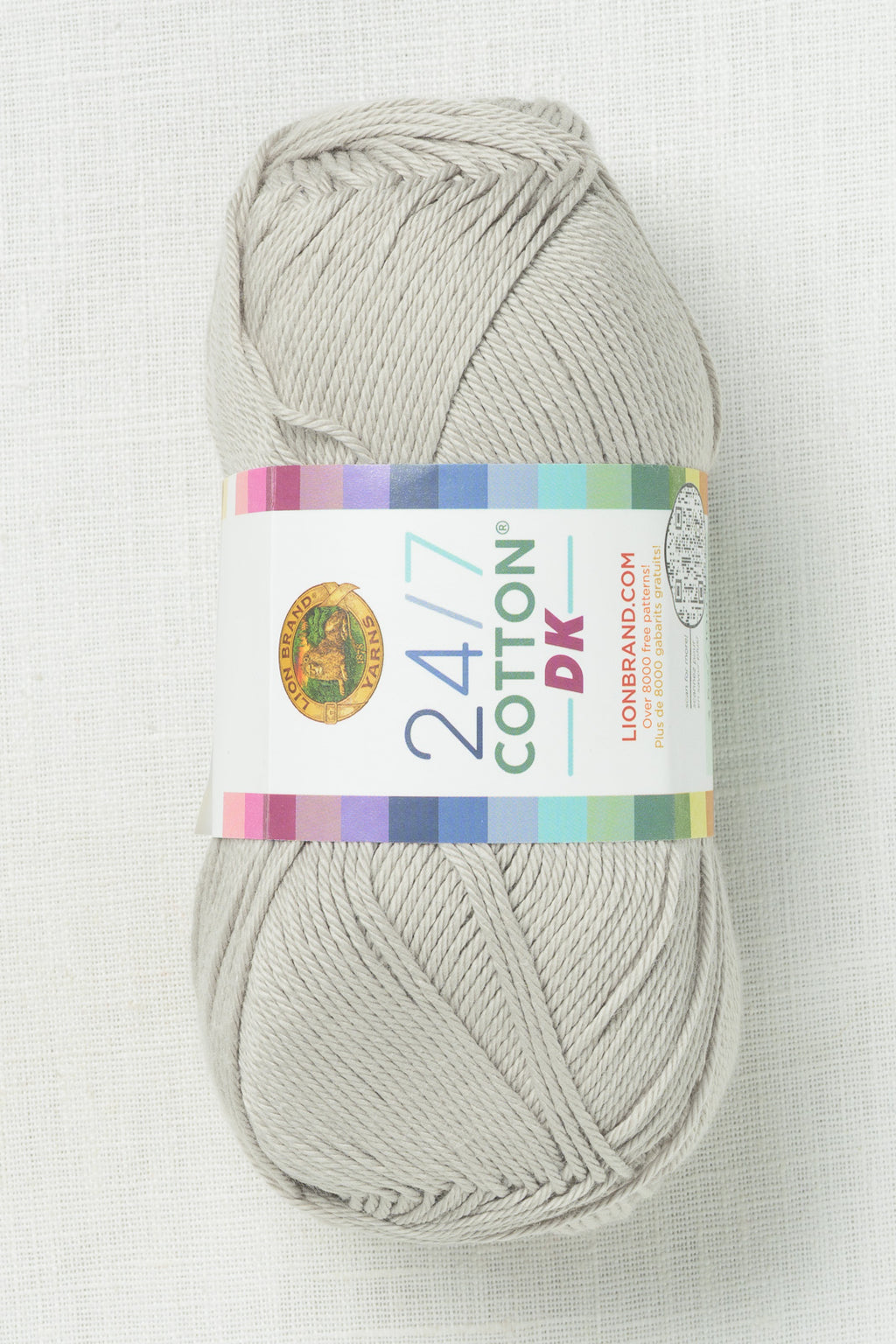 Lion Brand 24/7 Cotton DK 149AG Silver Lining
