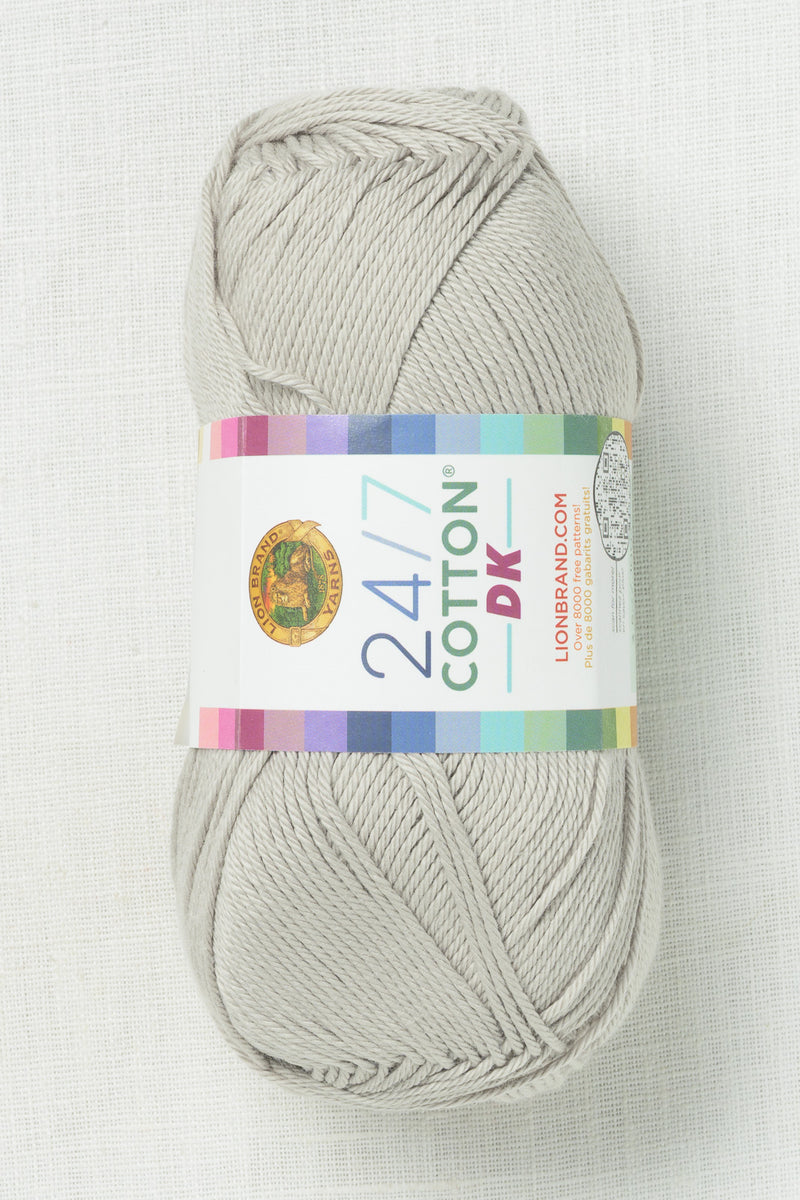 Lion Brand 24/7 Cotton DK 149AG Silver Lining