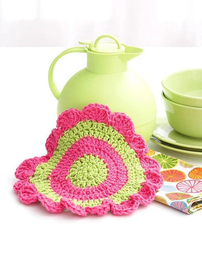 Daisy Wheel Dishcloth by Lily Sugar'n Cream and Bernat Design Studio