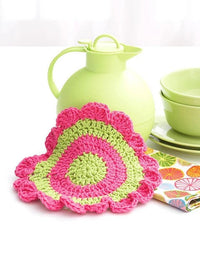 Daisy Wheel Dishcloth by Lily Sugar'n Cream and Bernat Design Studio